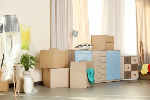 Furniture protection and loading during flat removals in South Kensington