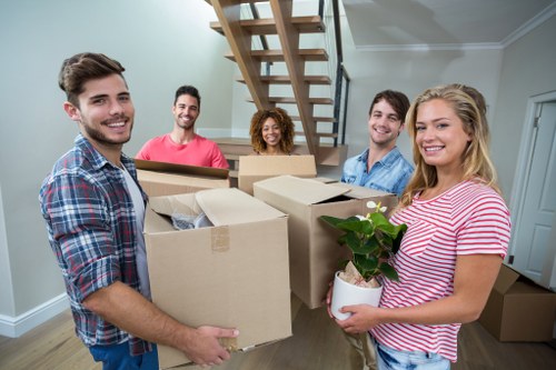 Removal team handling a South Kensington home move