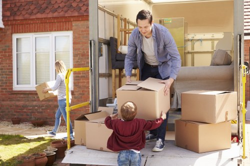 Specialist team preparing piano removals in South Kensington