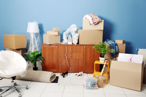Same day removals team transporting belongings in South Kensington