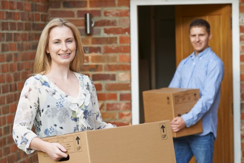 Removal van service planning a move in South Kensington