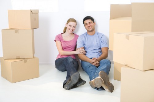Family removal from a townhouse in South Kensington with careful furniture handling