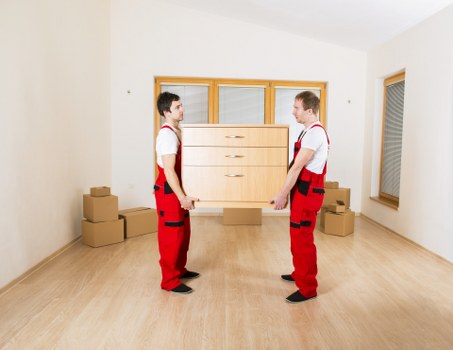Packing and loading items for a South Kensington home or office move